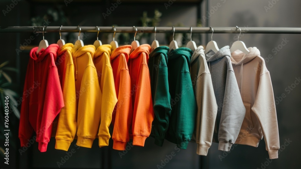 Colorful Hoodie Collection Display Colorful Hoodie Collection Display