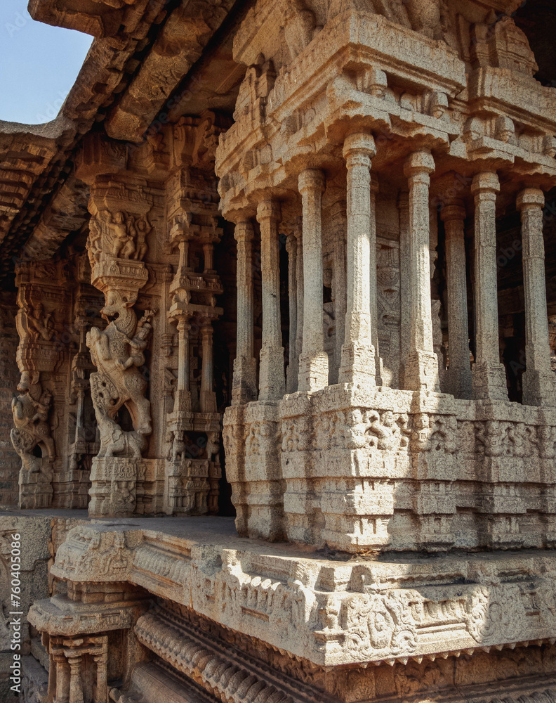 Vittala Temple, Hampi is an architectural marvel. Hampi. India.