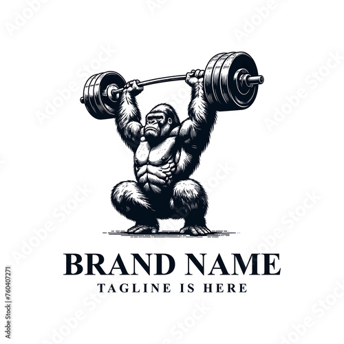 Gorilla gym logo: Represents strength, endurance, and intensity, reflecting a dynamic and robust fitness environment for serious athletes.