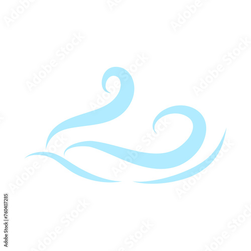 Wind Blow Vector Symbol  Air Puff Line Icons
