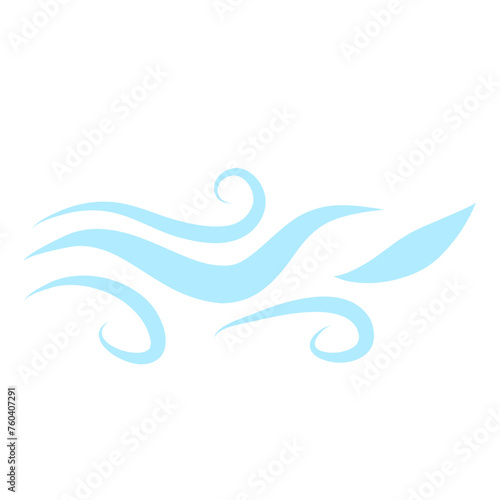 Wind Blow Vector Symbol, Air Puff Line Icons