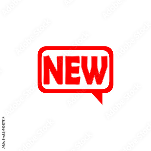 New sign icon isolated on transparent background