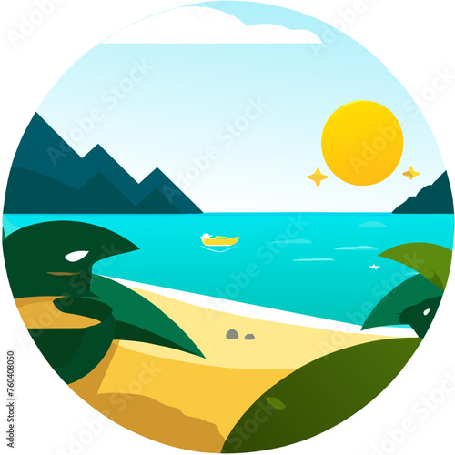 A cute little dog frolics on the sandy beach, enjoying the warm sun and fresh ocean breeze.