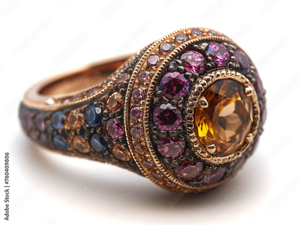 Fototapeta premium Jewelry ring with precious stones