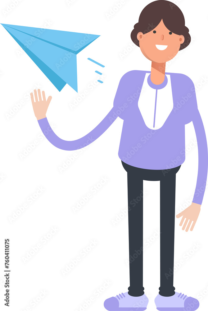 Woman Character Holding Paper Plane
Woman Character Holding Paper Plane