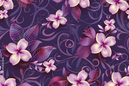 purple vintage abstract floral background