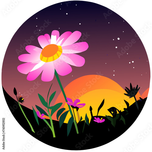 Cosmos nature's surreal beauty unveils a tapestry of vibrant hues that dance with the ethereal glow of celestial bodies.