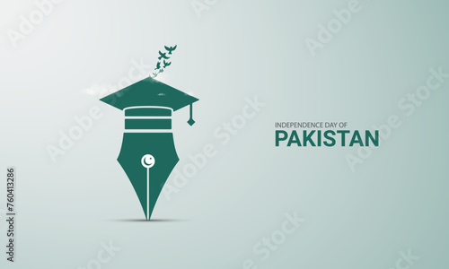 Independence day of Pakistan, Pakistan Independence day, creative design for banner, poster, vector illustration.