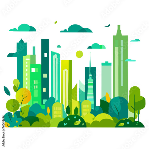 Nestled in the heart of nature, this charming cityscape offers a picturesque fusion of urban elegance and rustic charm.