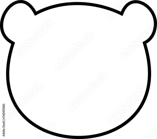 bear head outline vector  