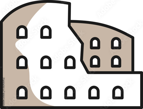 Colosseum line icon