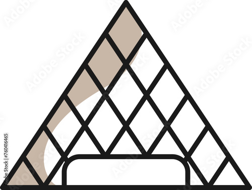 Louvre museum line icon