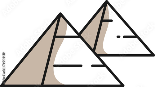The great pyramid of giza line icon