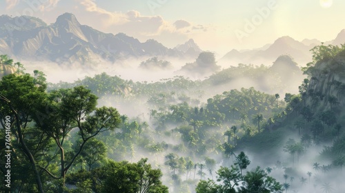 A fragrant planet with 3D-rendered landscapes of cinnamon stick forests and vanilla bean rivers realistic shading and lighting