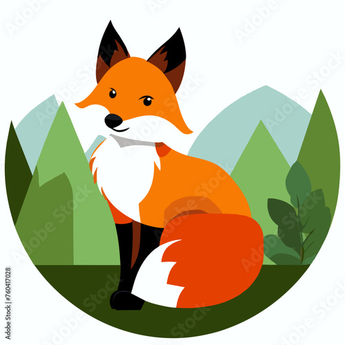 A cute fox peeks out from behind a tree, its inquisitive eyes and playful expression capturing the essence of nature's allure.