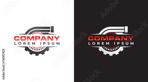 Mechanic logo design.  Repair service tools logo design.