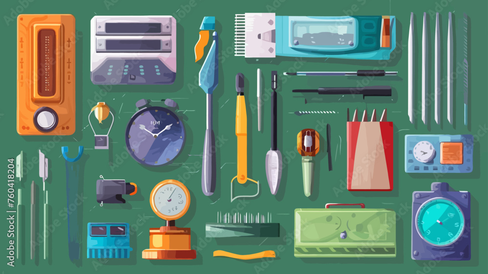 Flatlay knolling graphic resources various design Flatlay knolling graphic resources various design