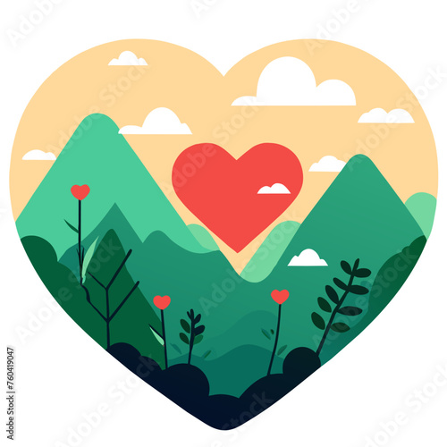 A cute heart-shaped leaf found in the wild.