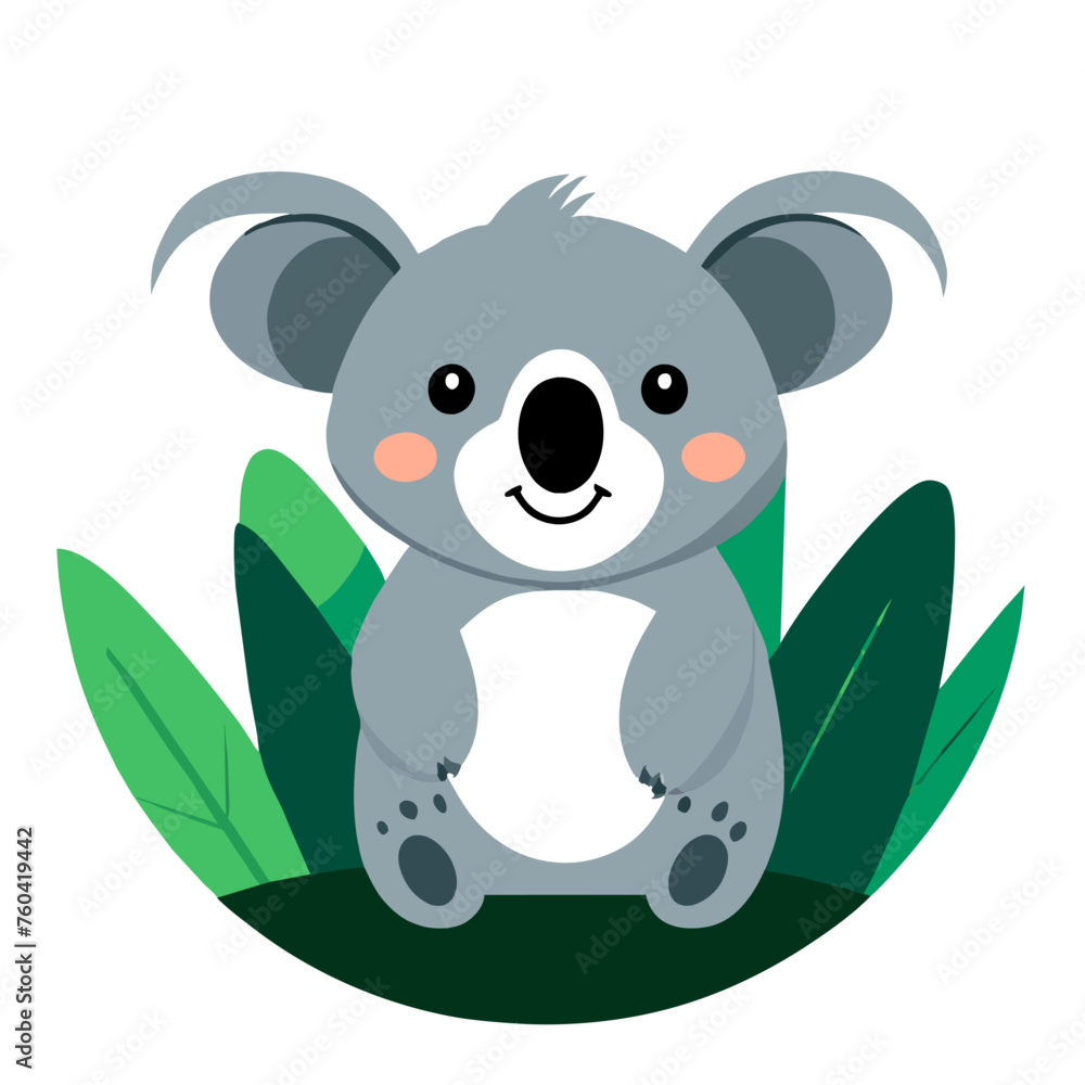 A cute koala clings to a tree branch in its natural habitat, its fluffy ears and curious expression captivating the viewer. A cute koala clings to a tree branch in its natural habitat, its fluffy ears and curious expression captivating the viewer.