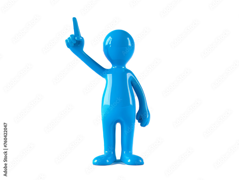 abstract human figure with raised finger 3d style abstract human figure with raised finger 3d style