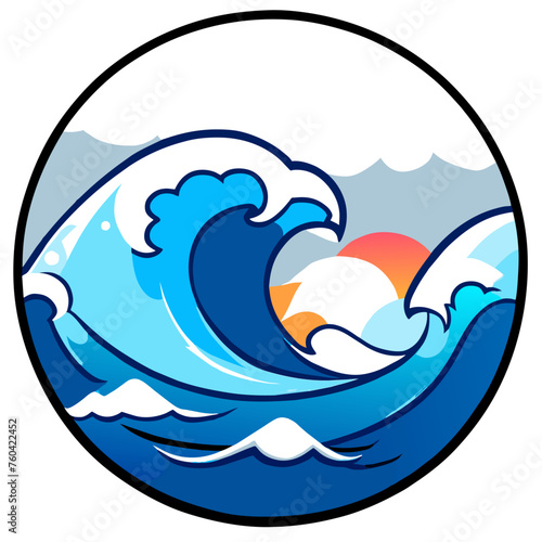 Cute waves gently caress the sandy shore.