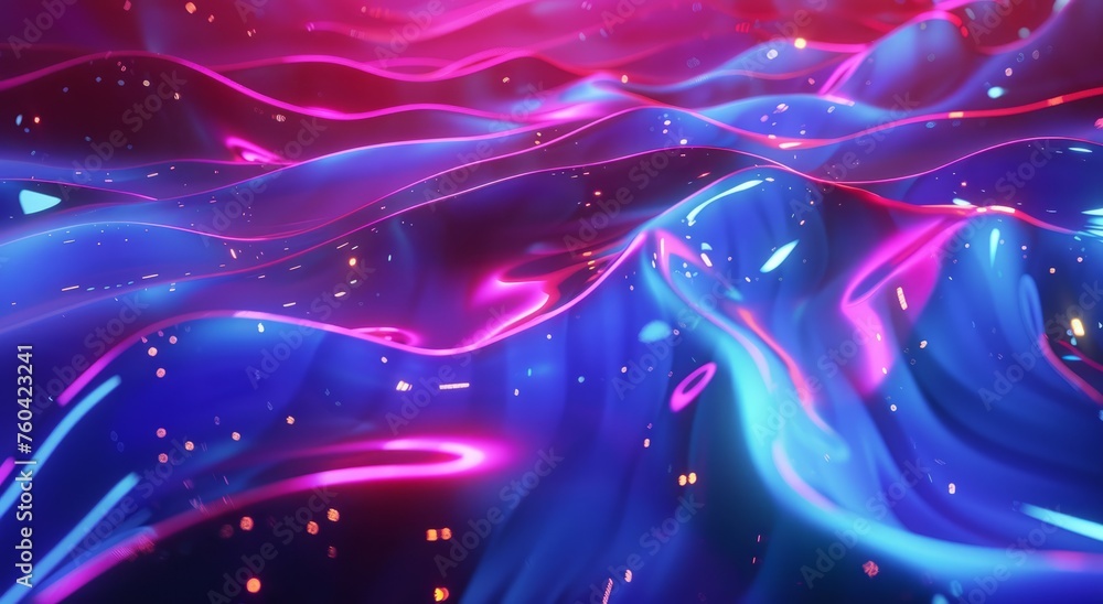 Neon Bright Color 3D Fluid futuristic background Neon Bright Color 3D Fluid futuristic background