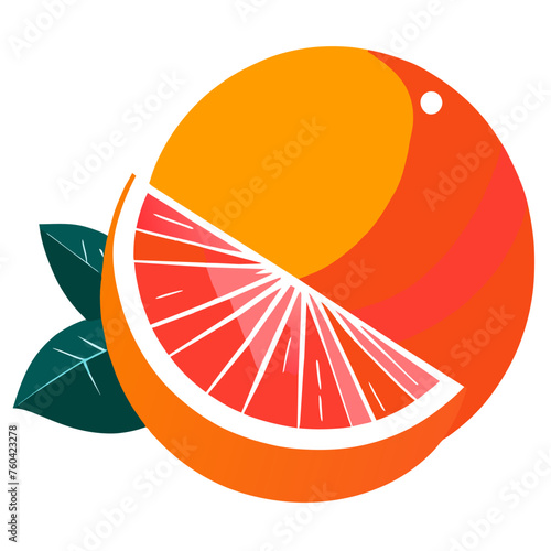 Vibrant grapefruit with a natural green stem, exuding a zesty and refreshing aroma.
