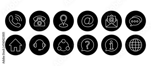 Contact us icon vector. web icon vector. business card contact information icon.