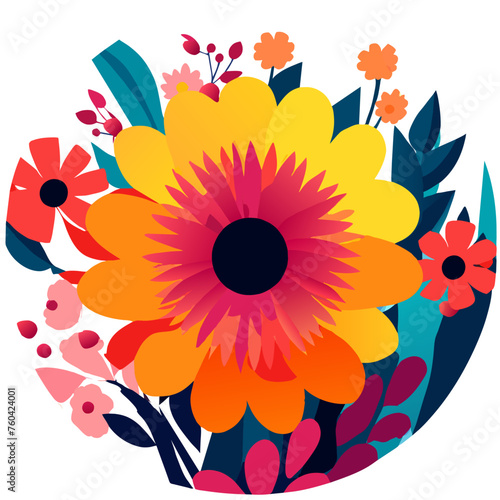The delicate petals of this vibrant flower dance in the gentle breeze, creating a captivating display of nature's beauty.