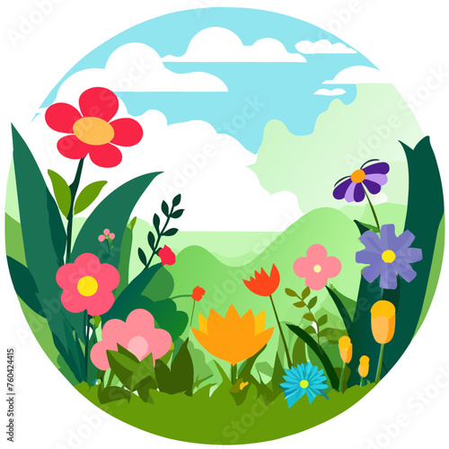 The lush greenery of the garden bursts with vibrancy, inviting exploration and serenity amidst nature's embrace.