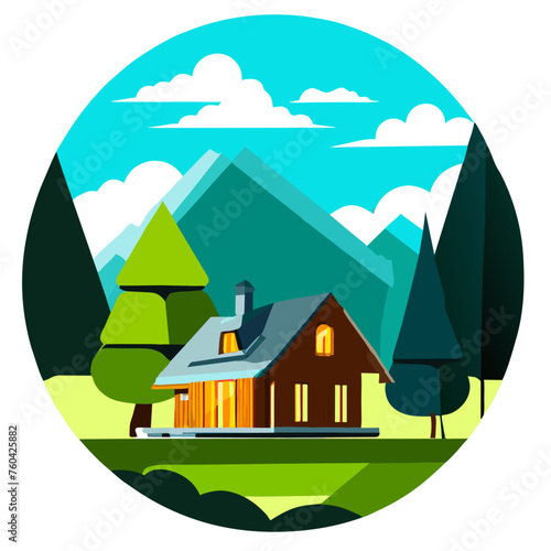 Cozy home nestled amidst a tranquil natural setting, inviting relaxation and tranquility.