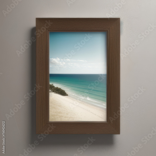 wall art mockup  frame mockup on a white wall   summer collection
