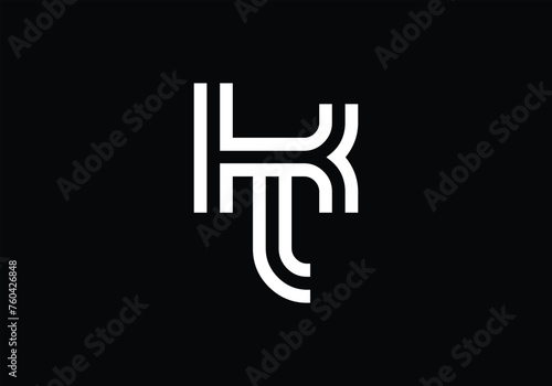 Elegant initial letter KJ, JK logo vector, Creative Lettering Logo Vector Illustration.
