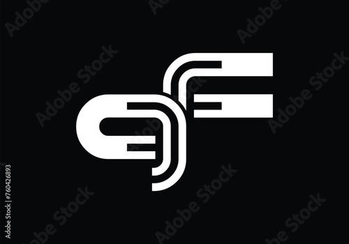 Elegant initial letter QF, FQ logo vector, Creative Lettering Logo Vector Illustration.