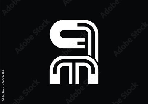Elegant initial letter QM, MQ logo vector, Creative Lettering Logo Vector Illustration.