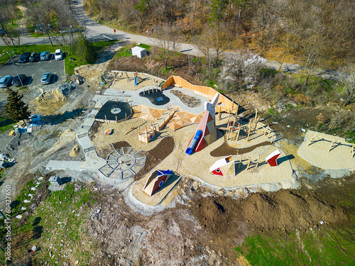 Aerial view of Chengene Skele - Fishing Village (Ribarsko Selishte) near city of Burgas, Bulgaria photo