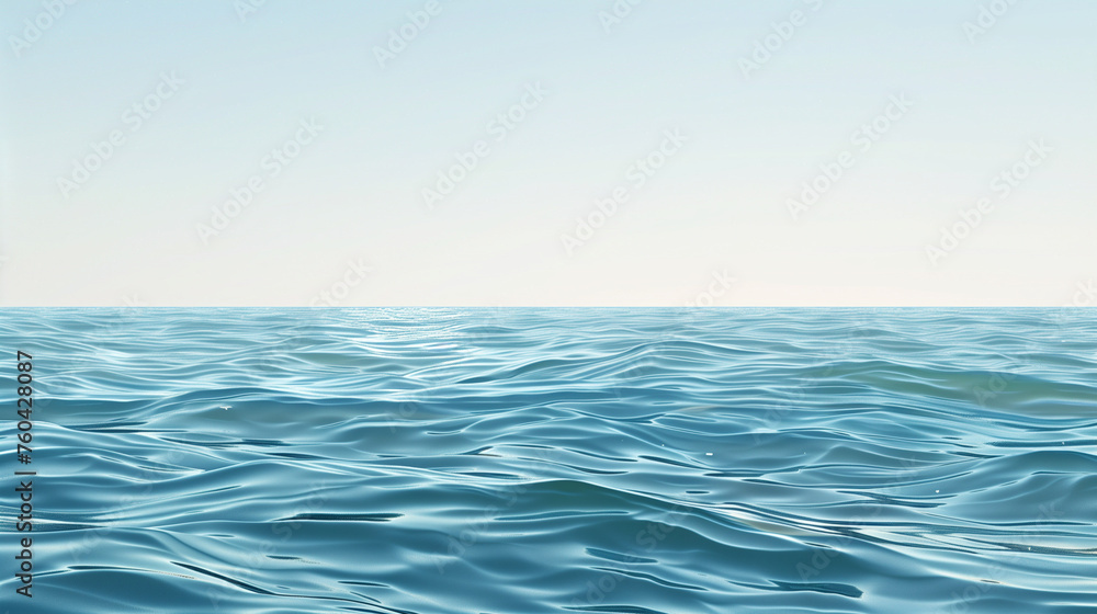 seascape with calm waves under a clear sky