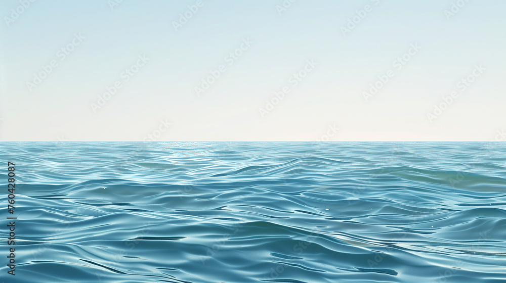 Fototapeta premium seascape with calm waves under a clear sky