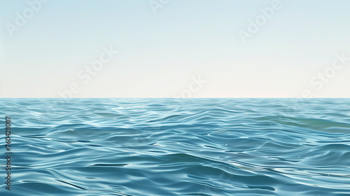 seascape with calm waves under a clear sky © AdamDiezel