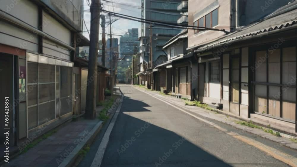 the view of a deserted city in Japan is like a dead city the view of a deserted city in Japan is like a dead city