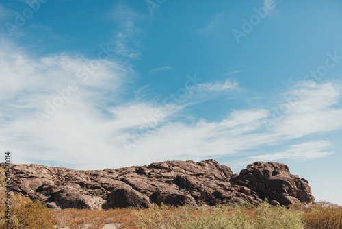 Wide Shot of Rock Formations in Hueco State Park and Historical Site
