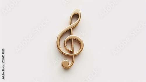 Musical note symbol on a white backdrop.