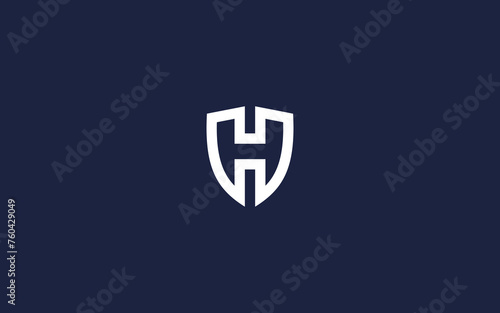 letter h with shield logo icon design vector design template inspiration