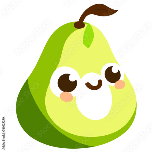 Adorable pears bask in the sunlight, creating a captivating nature scene.