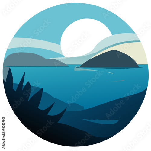 Serene ocean waves gently caress the sandy shore, creating a mesmerizing symphony of nature.