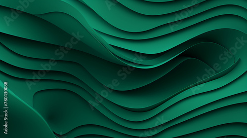 abstract green layers paper carve background