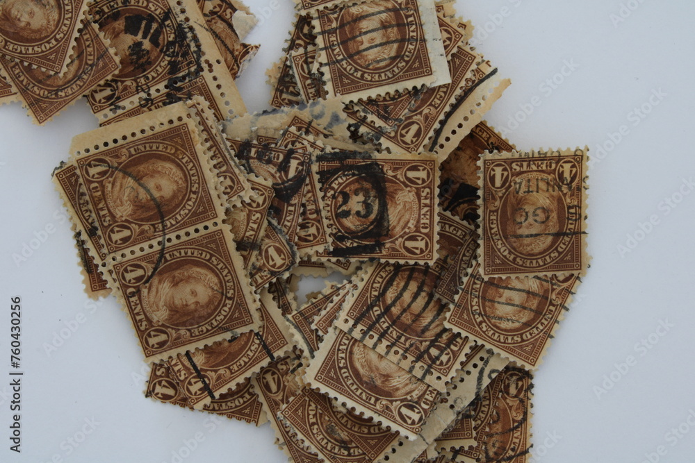 Obraz premium Brown Vintage Stamp