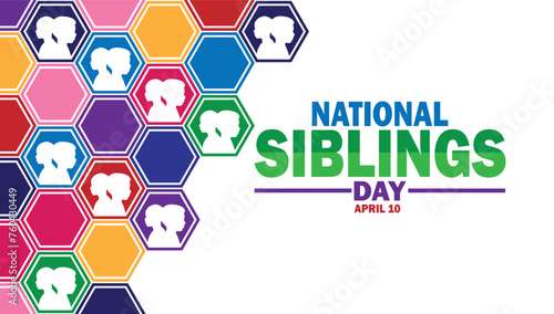 National Siblings Day wallpaper with typography. National Siblings Day, background