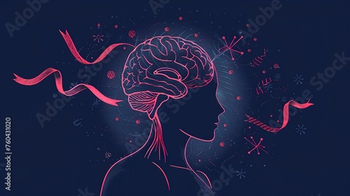 World Parkinson's Day cartoon illustration，AI generated.