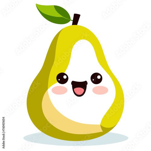 Cute pears rest on a bed of fresh green leaves in nature's embrace.